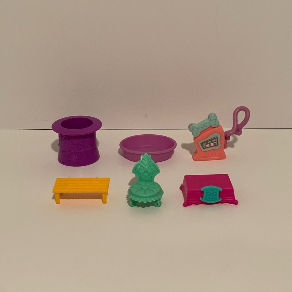 🪑 LOT OF 6 LPS Y2K VINTAGE LPS LITTLEST PET SHOP ACCESSORIES COLLECTIBLE TOYS 🪑